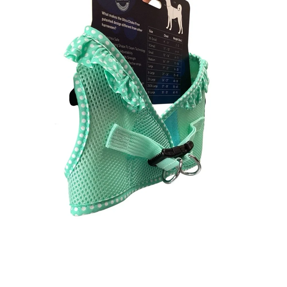 American River |‎ Aqua | Choke-Free | Dog Harness - MED | 16